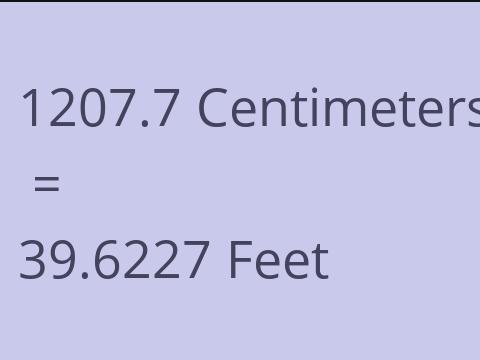 1207.7 CM TO FEET