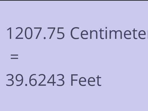 1207.75 CM TO FEET