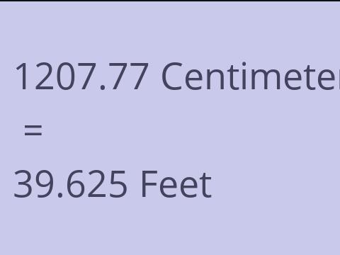 1207.77 CM TO FEET