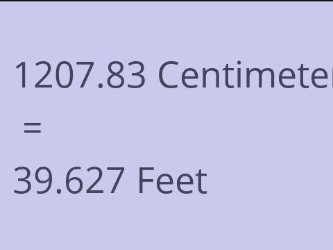 1207.83 CM TO FEET