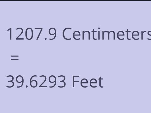 1207.9 CM TO FEET