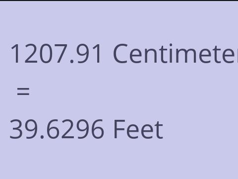 1207.91 CM TO FEET