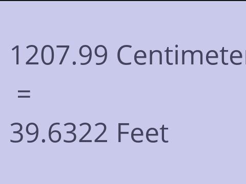 1207.99 CM TO FEET