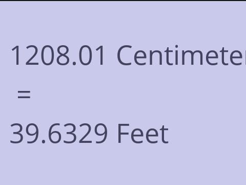 1208.01 CM TO FEET