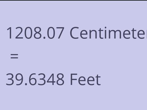 1208.07 CM TO FEET