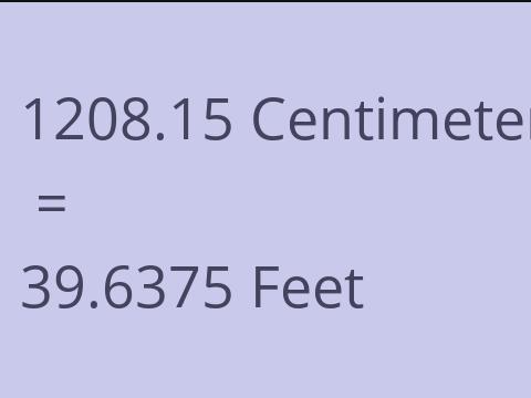 1208.15 CM TO FEET