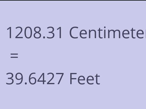 1208.31 CM TO FEET