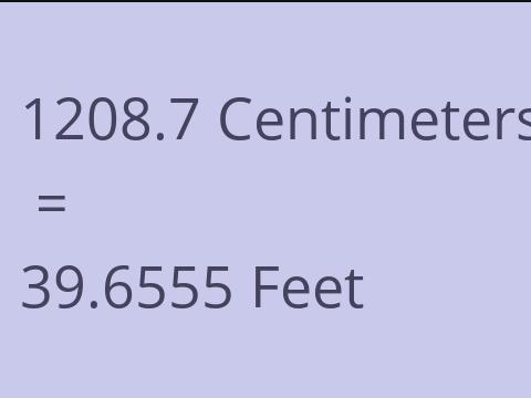 1208.7 CM TO FEET