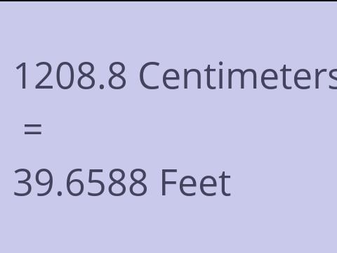 1208.8 CM TO FEET