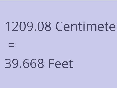 1209.08 CM TO FEET