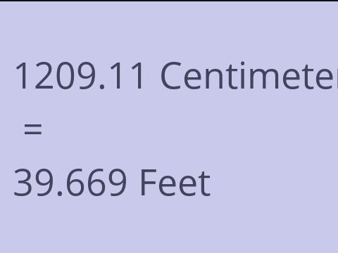 1209.11 CM TO FEET