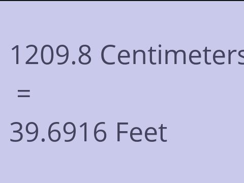 1209.8 CM TO FEET