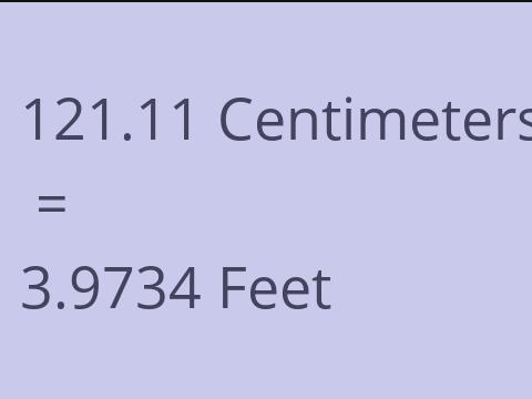 121.11 CM TO FEET