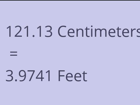 121.13 CM TO FEET