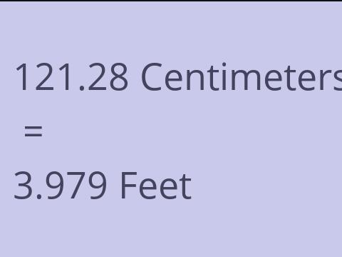 121.28 CM TO FEET