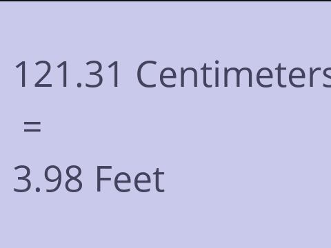 121.31 CM TO FEET