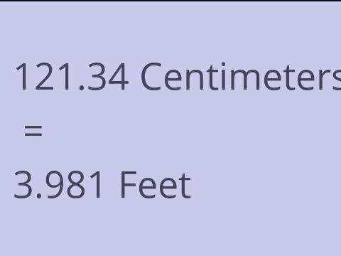 121.34 CM TO FEET