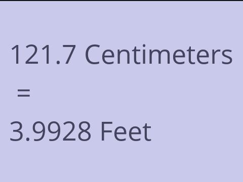 121.7 CM TO FEET