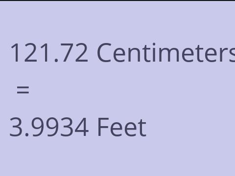 121.72 CM TO FEET