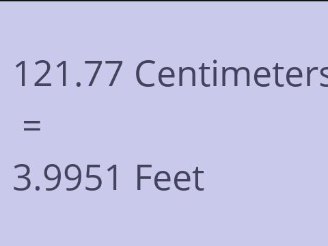 121.77 CM TO FEET