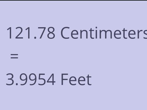 121.78 CM TO FEET