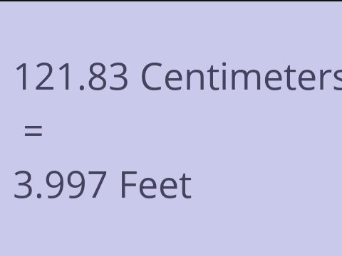 121.83 CM TO FEET