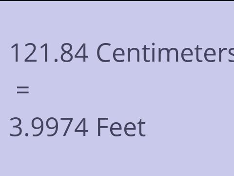 121.84 CM TO FEET