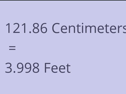 121.86 CM TO FEET