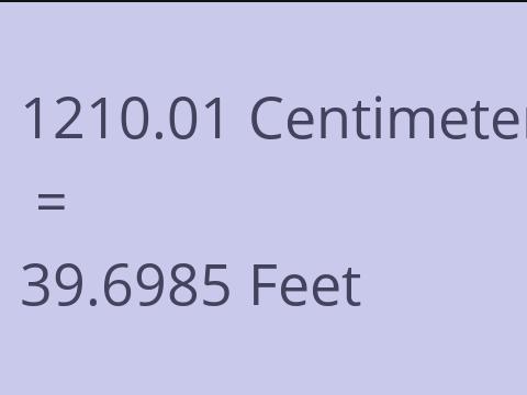 1210.01 CM TO FEET