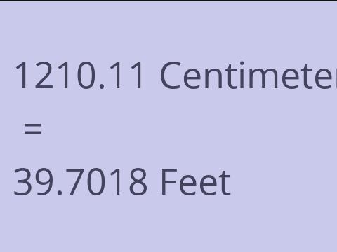 1210.11 CM TO FEET