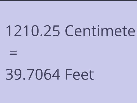 1210.25 CM TO FEET