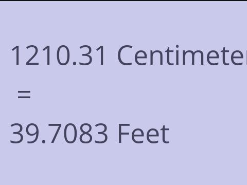 1210.31 CM TO FEET