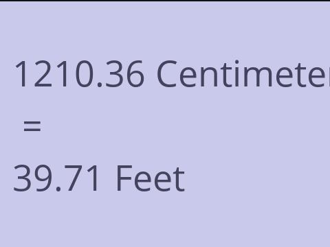 1210.36 CM TO FEET