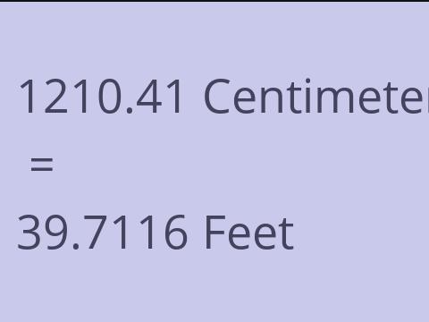 1210.41 CM TO FEET