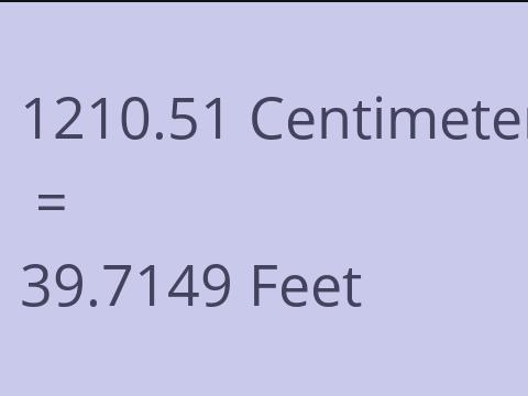 1210.51 CM TO FEET