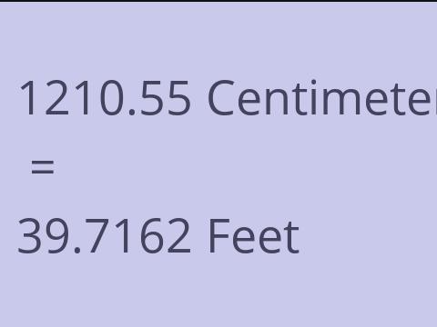 1210.55 CM TO FEET