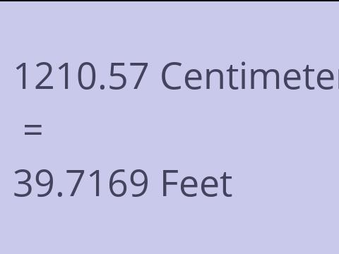 1210.57 CM TO FEET