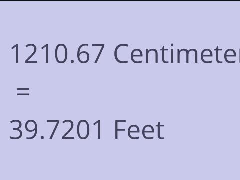 1210.67 CM TO FEET