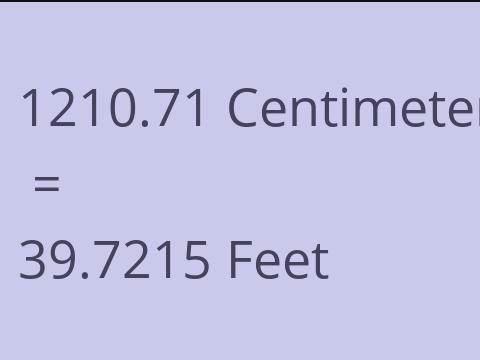 1210.71 CM TO FEET