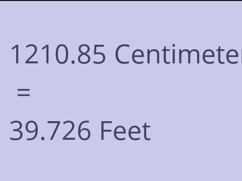 1210.85 CM TO FEET