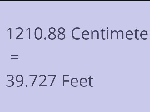 1210.88 CM TO FEET