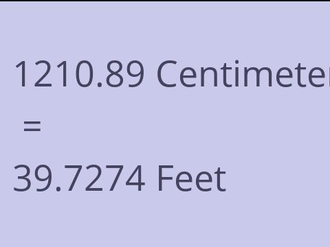 1210.89 CM TO FEET