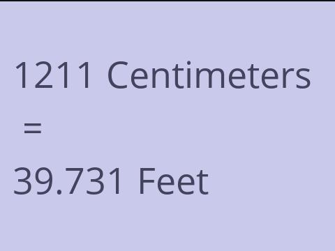 1211 CM TO FEET