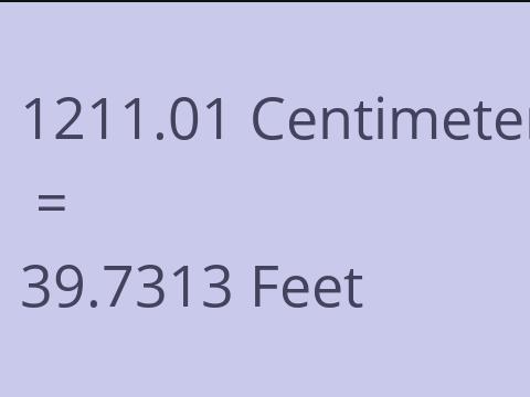 1211.01 CM TO FEET