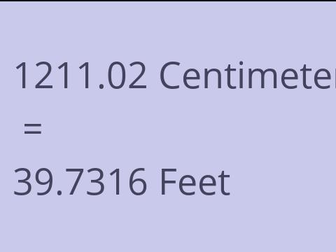 1211.02 CM TO FEET