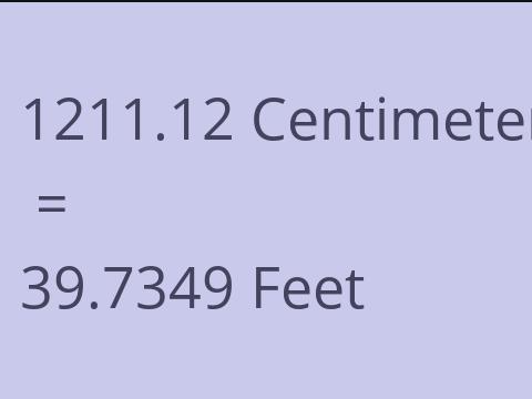 1211.12 CM TO FEET