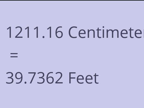 1211.16 CM TO FEET