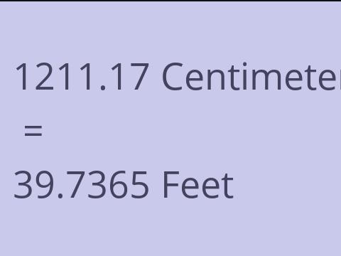 1211.17 CM TO FEET