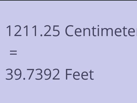 1211.25 CM TO FEET