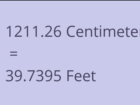 1211.26 CM TO FEET